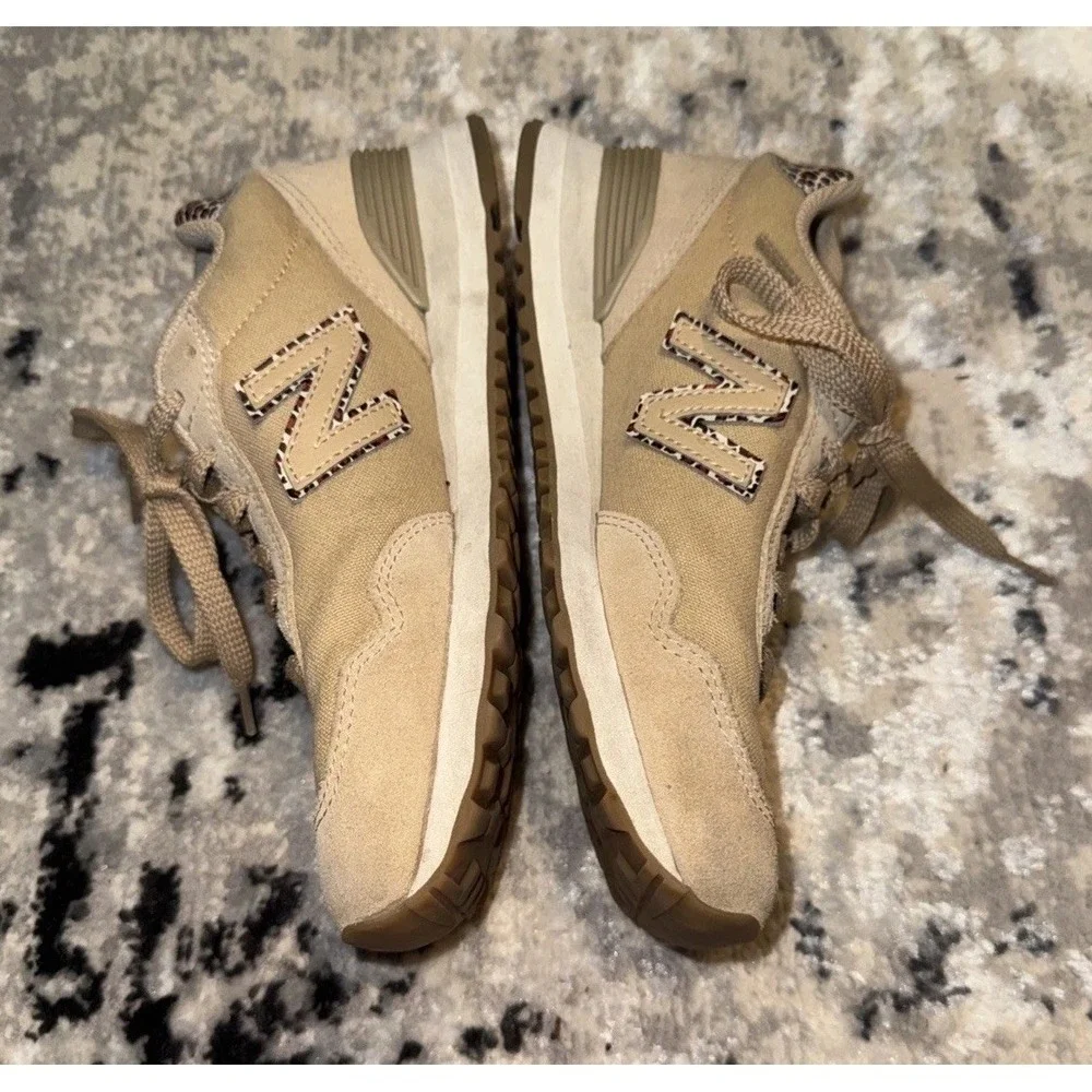 New Balance 515 Womens Tan Leopard Print‎ Suede Sneakers Shoes  WL515ST3 Size 7